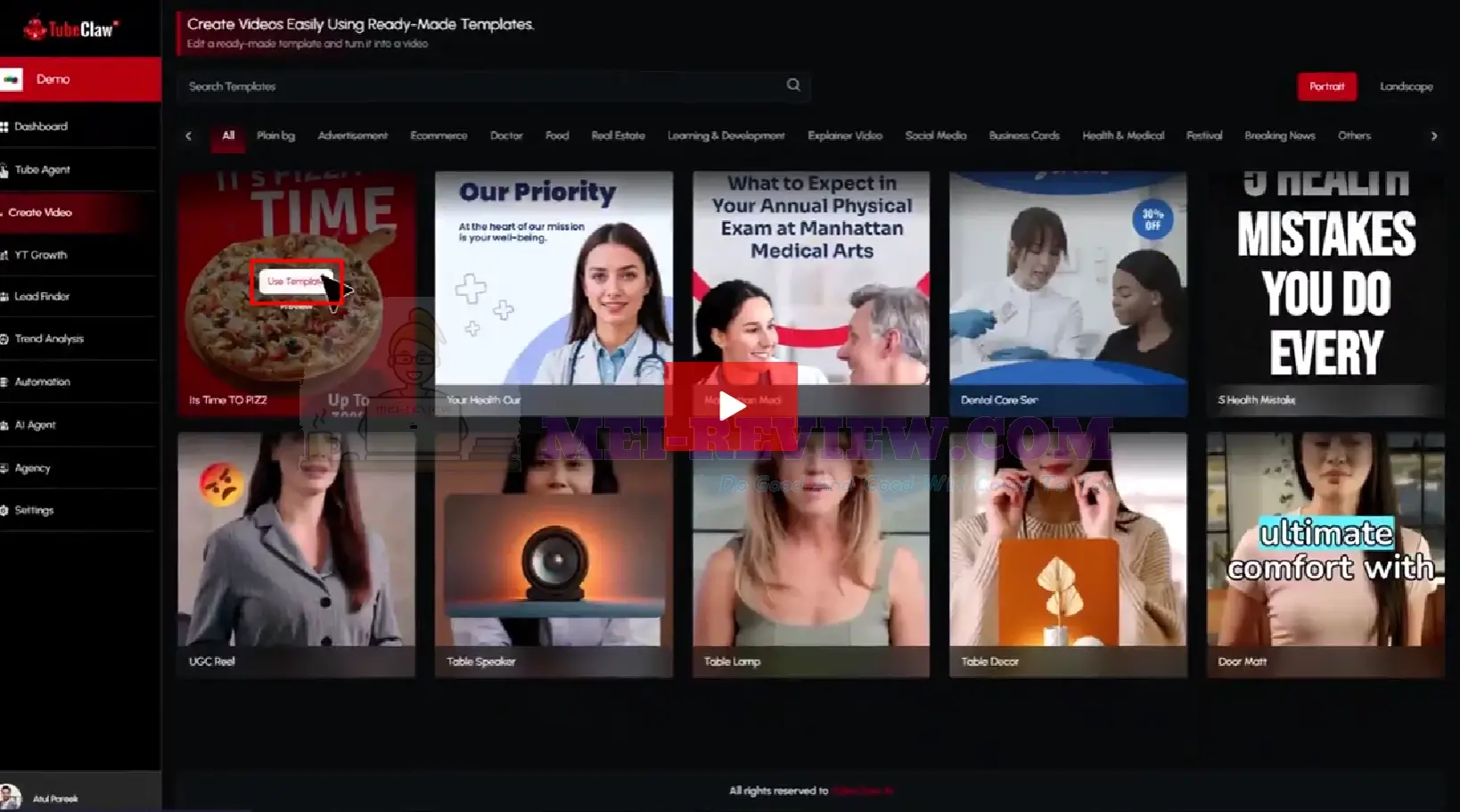 Tube-Claw-AI-Demo-16-Template