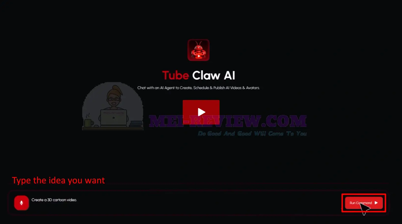 Tube-Claw-AI-Demo-3-Run-Command