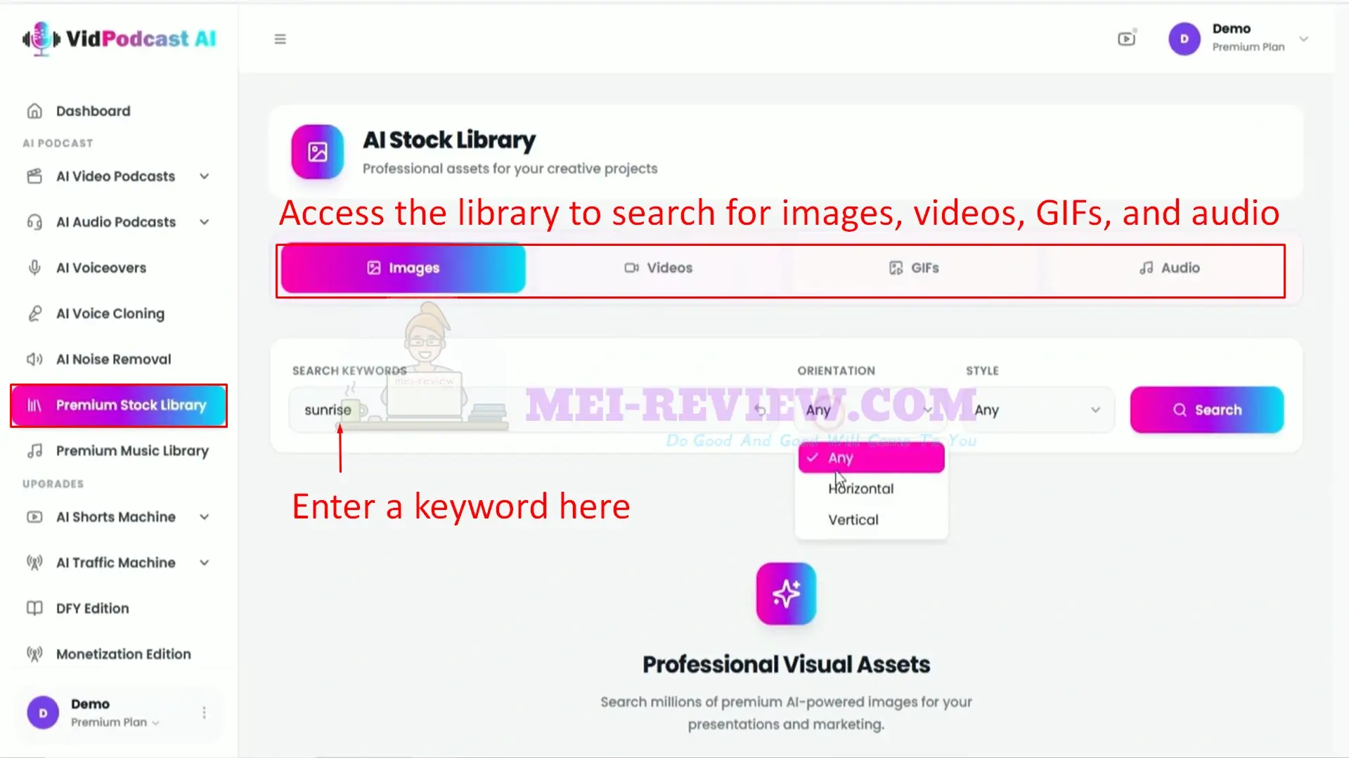 VidPodcast-AI-Demo-25-stock