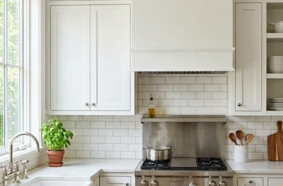 White shaker vent hood cover b087edc4ac