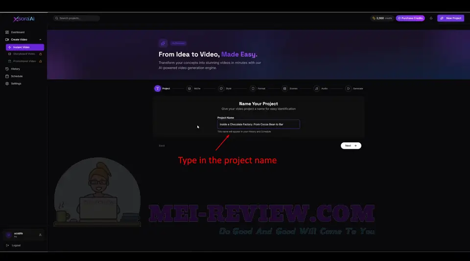 XSora-AI-Demo-2-type-project-name