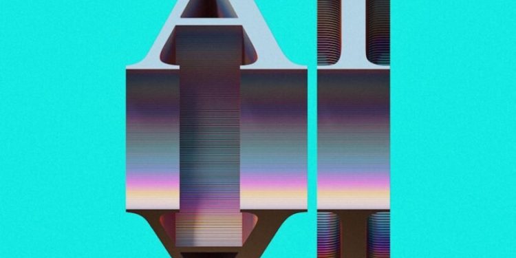A blue background with the letter m in the middle of it