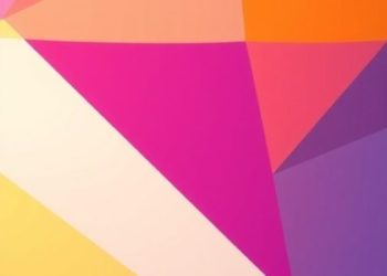 Colorful abstract geometric pattern featuring various shapes and shades.