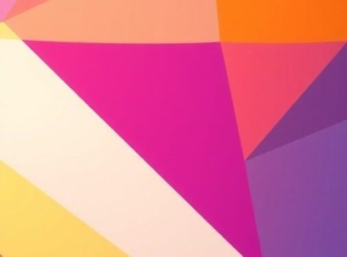 Colorful abstract geometric pattern featuring various shapes and shades.