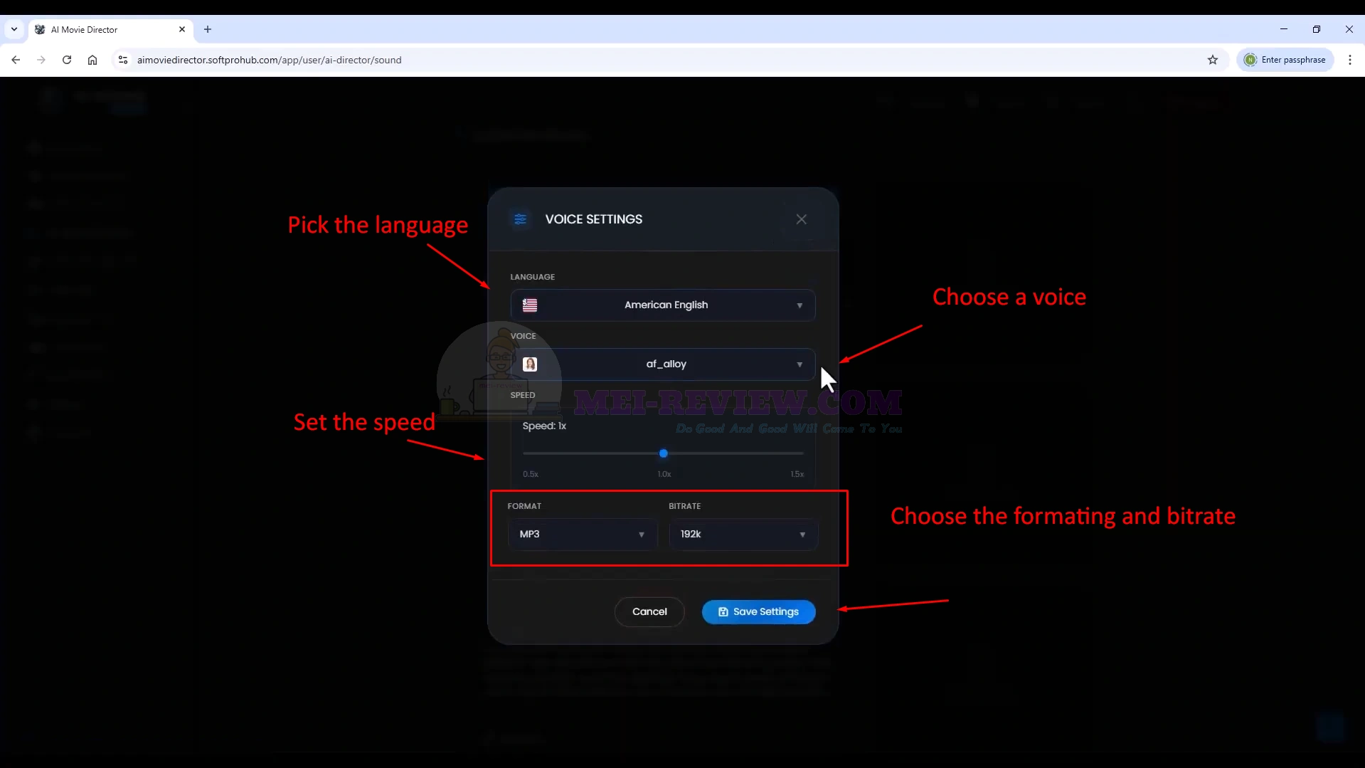 AI-Movie-Director-Demo-9-Sound-Settings