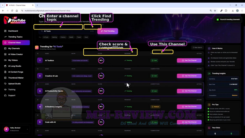 AI-YouTube-Multi-Channel-Builder-demo-4-Generate