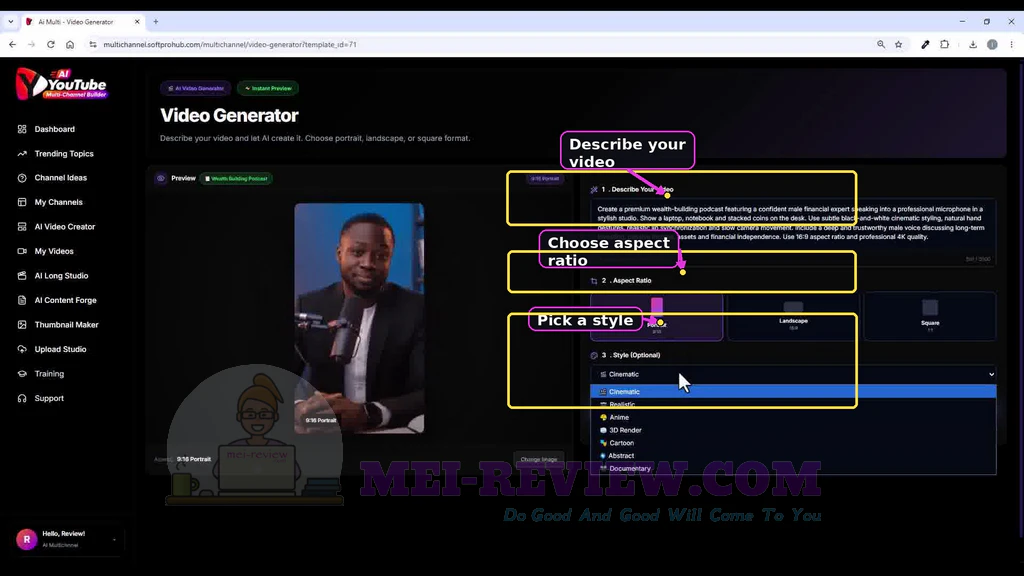 AI-YouTube-Multi-Channel-Builder-demo-8-Configure