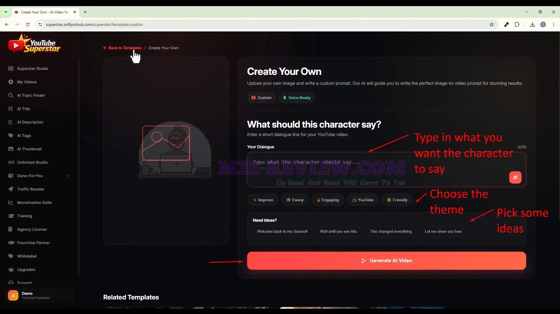AI-YouTube-SuperStar-Demo-3-character
