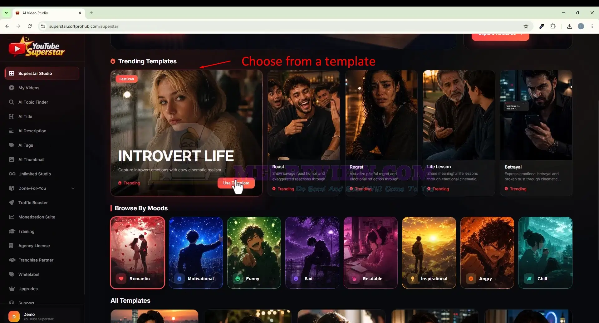 AI-YouTube-SuperStar-Demo-4-template