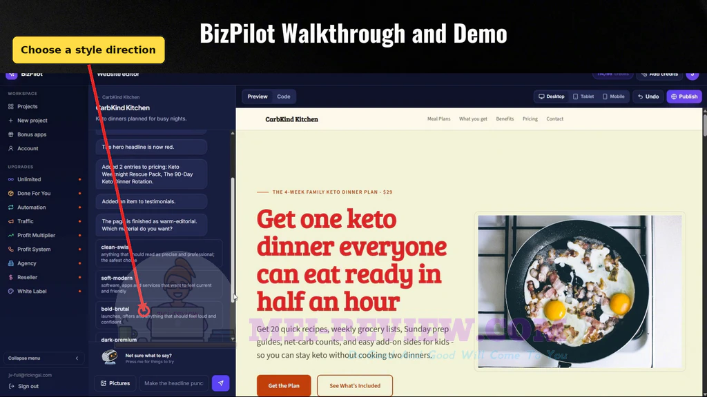 BizPilot-demo-7-Change