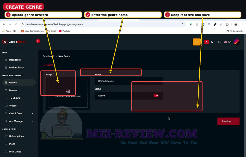 CastleFlix-AI-demo-5-Create