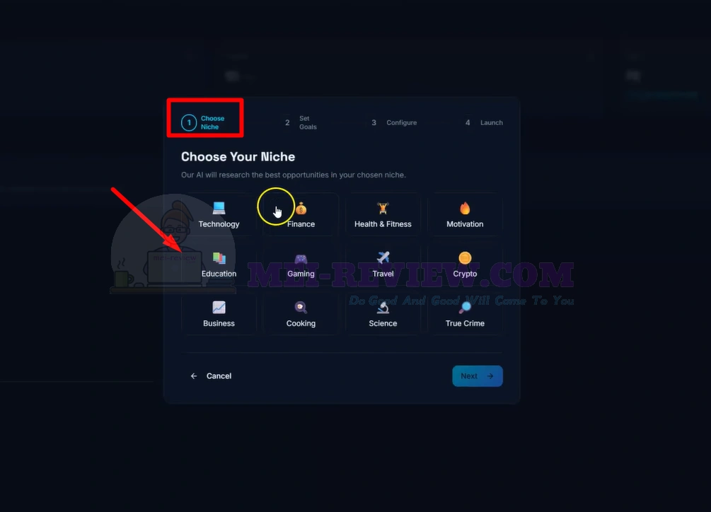 ChannelAgent-Demo-2-choose-niche