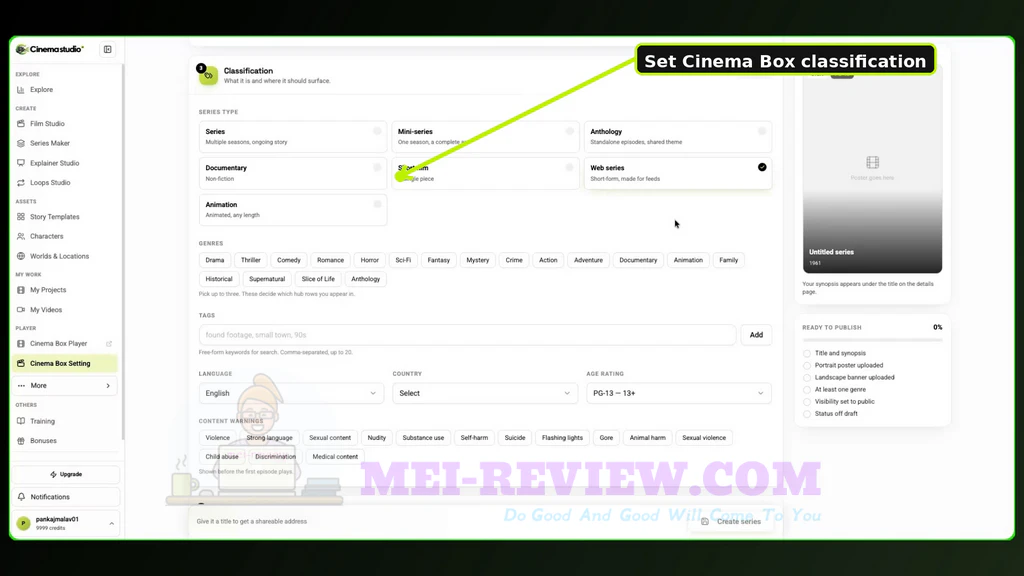 CinemaStudioAI-demo-16-Configure