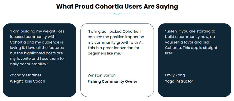 Cohortia-Feedback