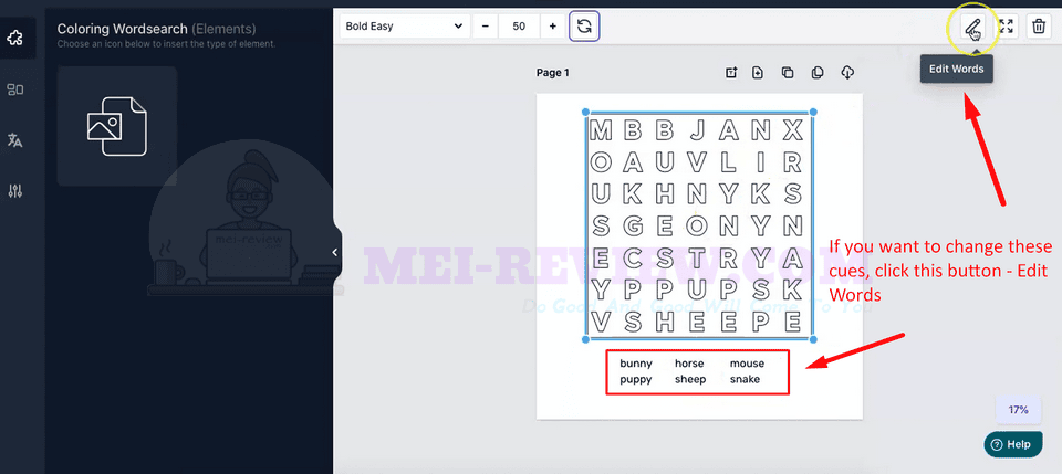Coloring-Wordsearch-Puzzles-Generator-Demo-3-edit-words