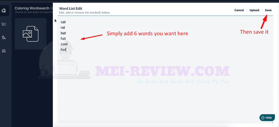 Coloring-Wordsearch-Puzzles-Generator-Demo-4-insert-words