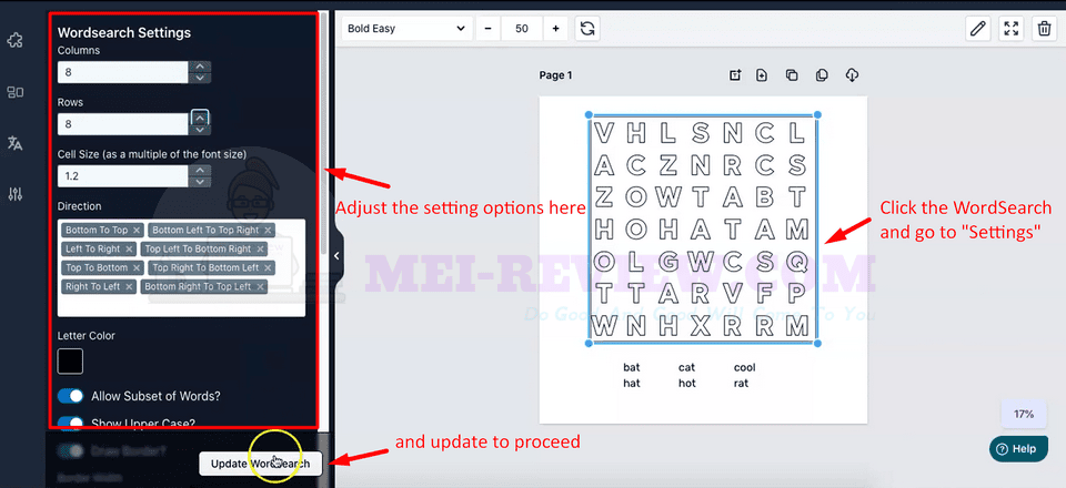 Coloring-Wordsearch-Puzzles-Generator-Demo-6-wordsearch-settings