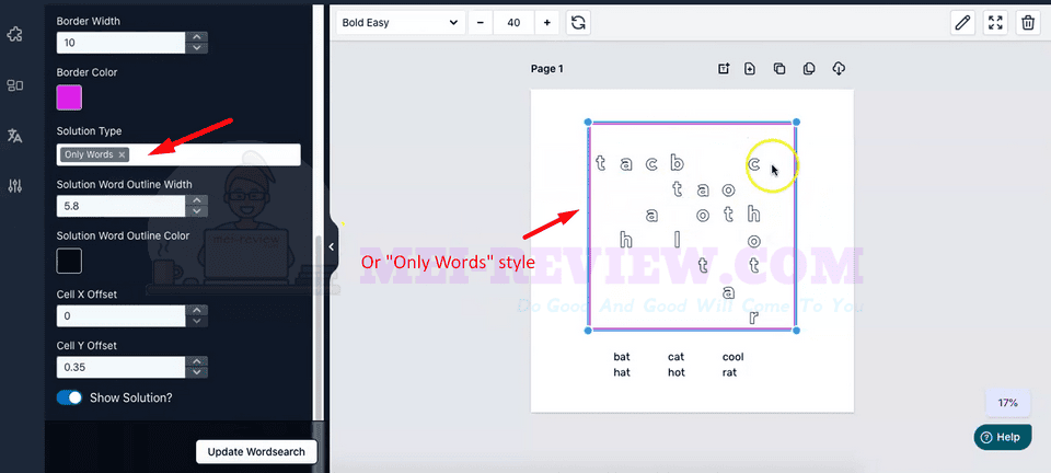 Coloring-Wordsearch-Puzzles-Generator-Demo-9-solution-styles-only-words