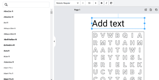 Coloring-Wordsearch-Puzzles-Generator-Feature-9-font-options