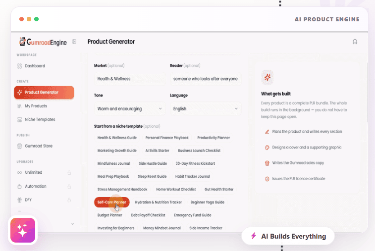 Gumroad-Engine-Step-2-AI-Builds