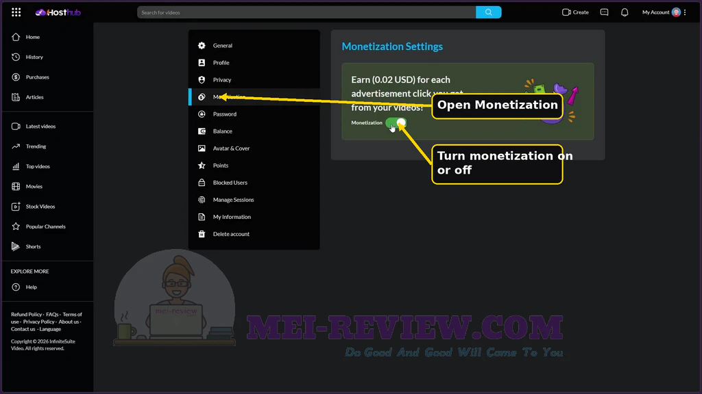 HostHub-demo-17-Monetization
