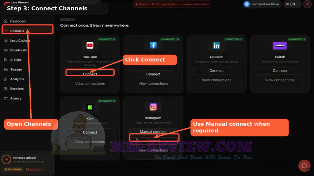 LiveStreamingSalesAgentsAI-demo-3-connect