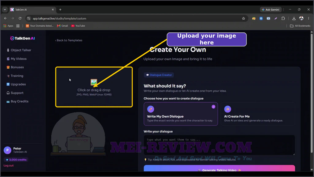 TalkGen-AI-demo-4-Upload