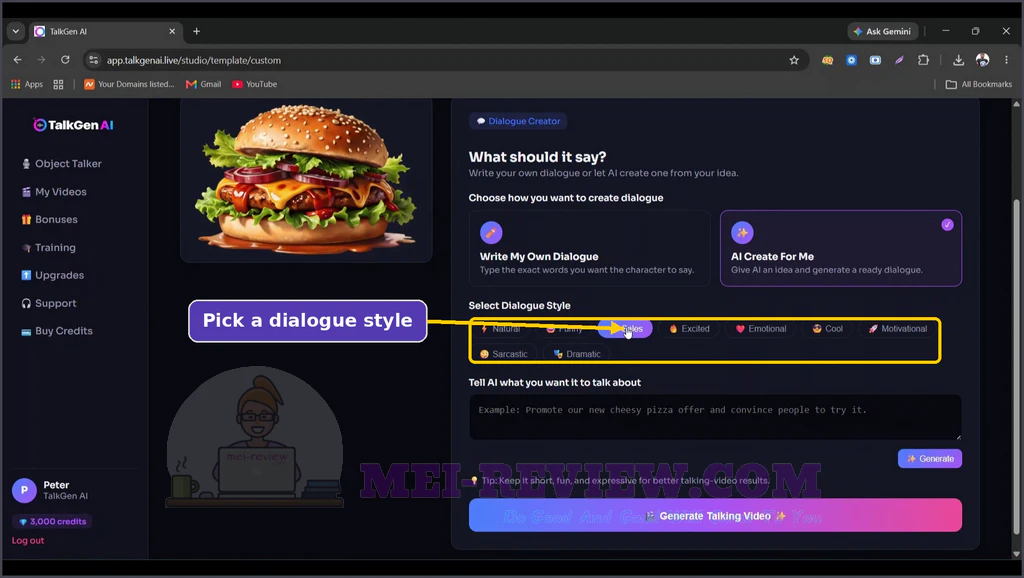 TalkGen-AI-demo-7-Select