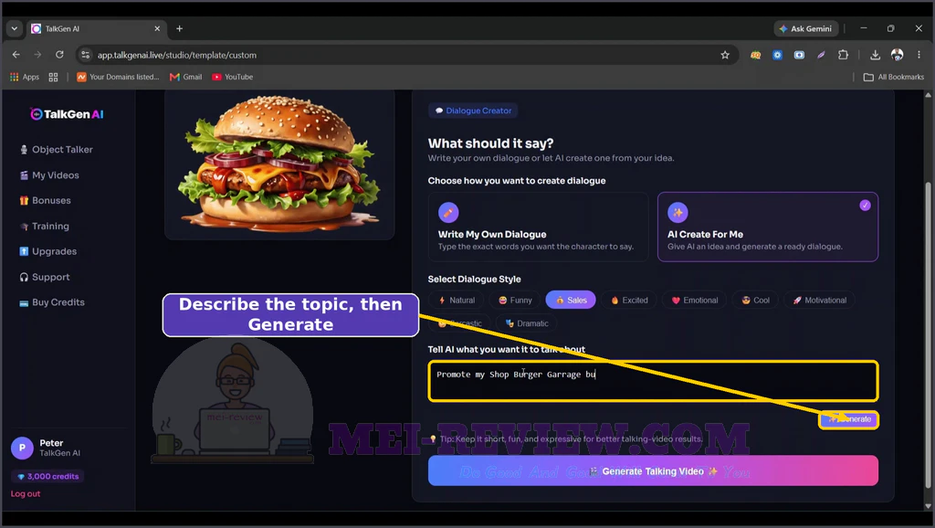 TalkGen-AI-demo-8-Generate