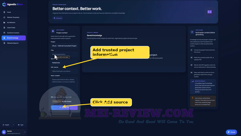 Agentic-Sites-demo-11-Knowledge