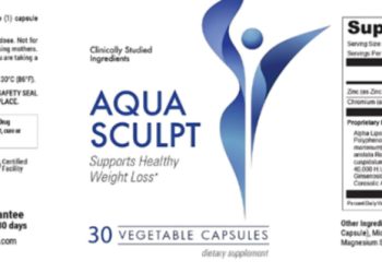 AquaSculpt Ingredients Label