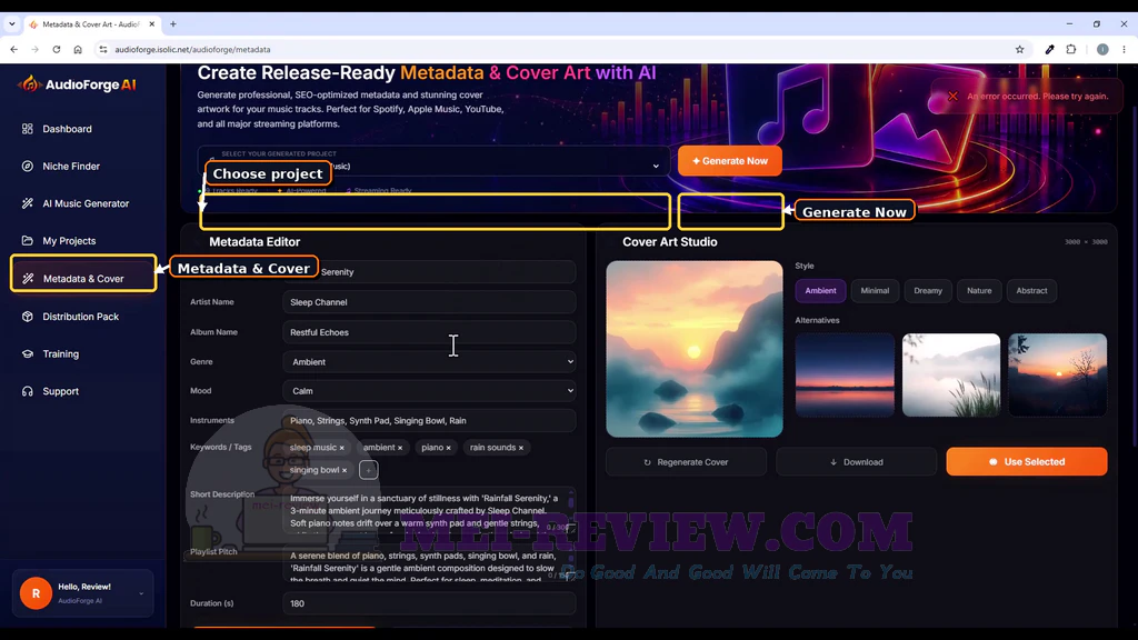 AudioForge-AI-demo-10-Metadata