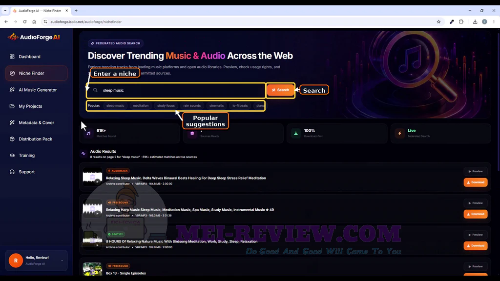 AudioForge-AI-demo-3-Search