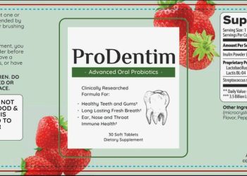 prodentim ingredients label